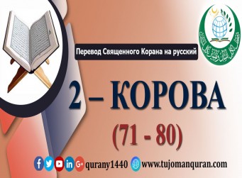 Перевод Священного Корана на русский - 2 – КОРОВА - (71 - 80)
