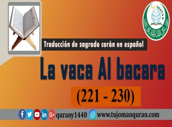 Traducción de sagrado corán en español - 2 - La vaca Al bacara – (221 – 230)